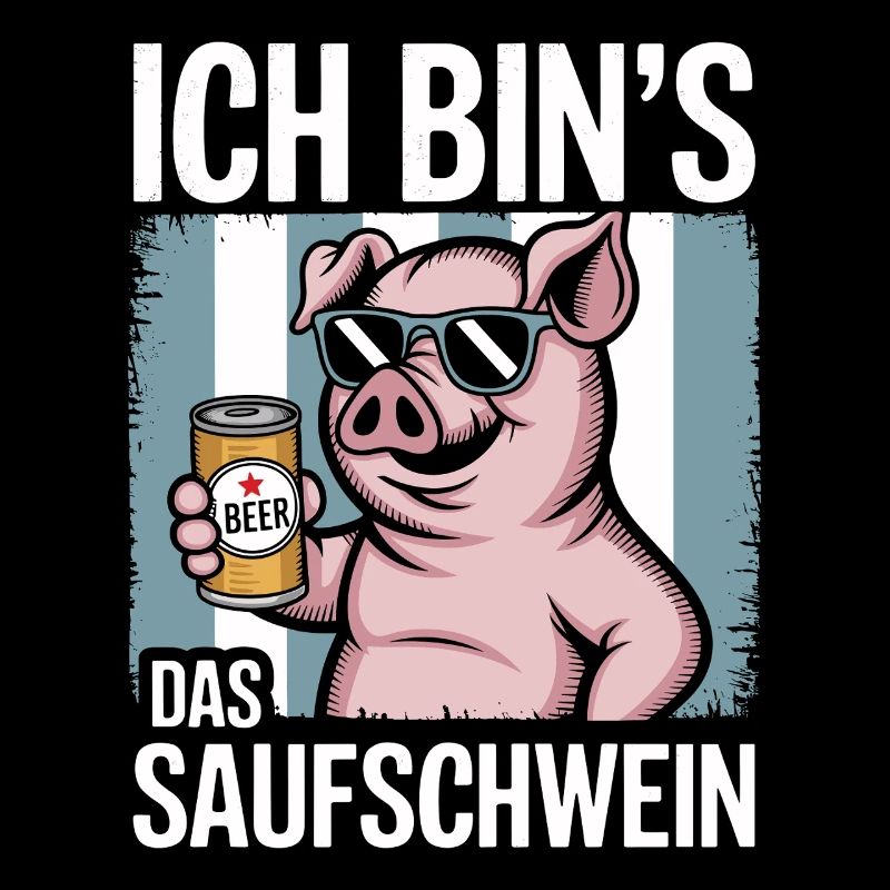 C’est moi l’alcool cochon buvant de la bière alcool fête