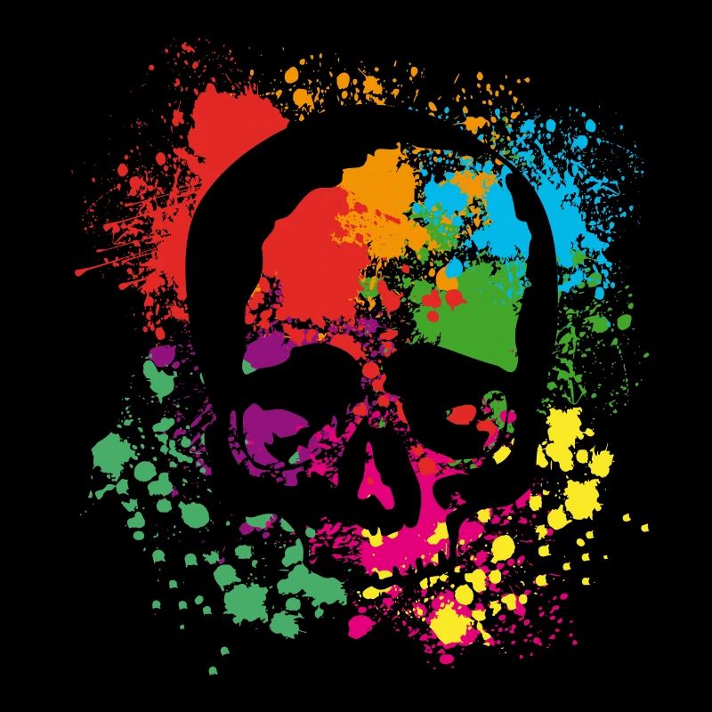 Skull - Totenkopf - Farbkleckse