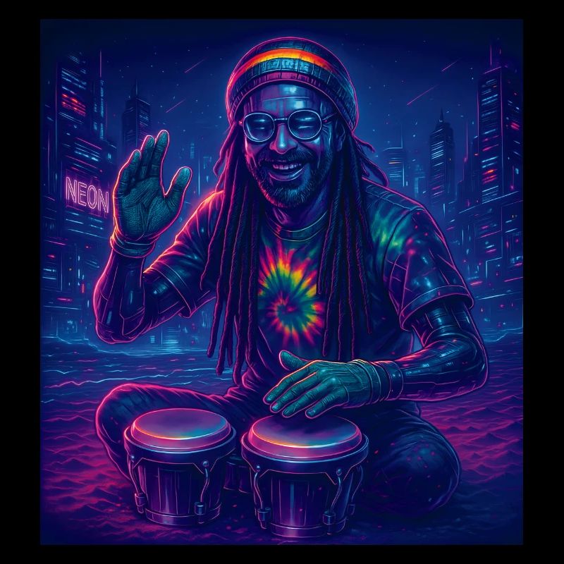 Neon Vibes – Cyber Reggae Bongo Jam dans la ville