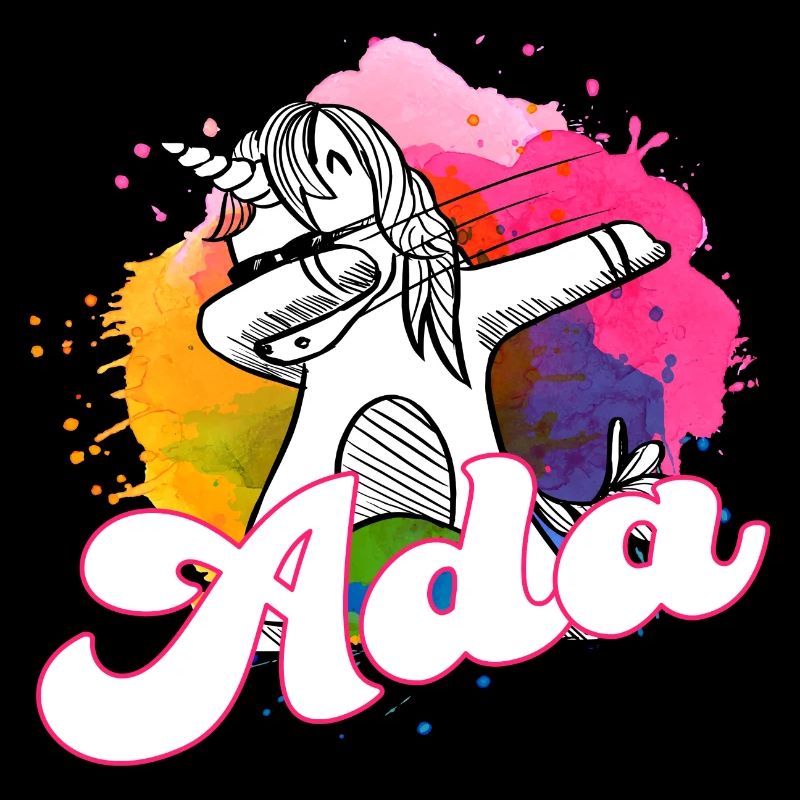 ADA - Beau nom avec licorne dabbing