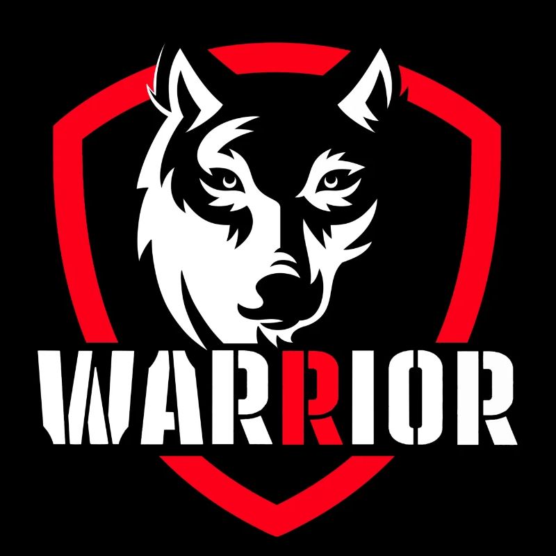 Warrior Wolf - Conception de loup guerrier pour les fans de loup