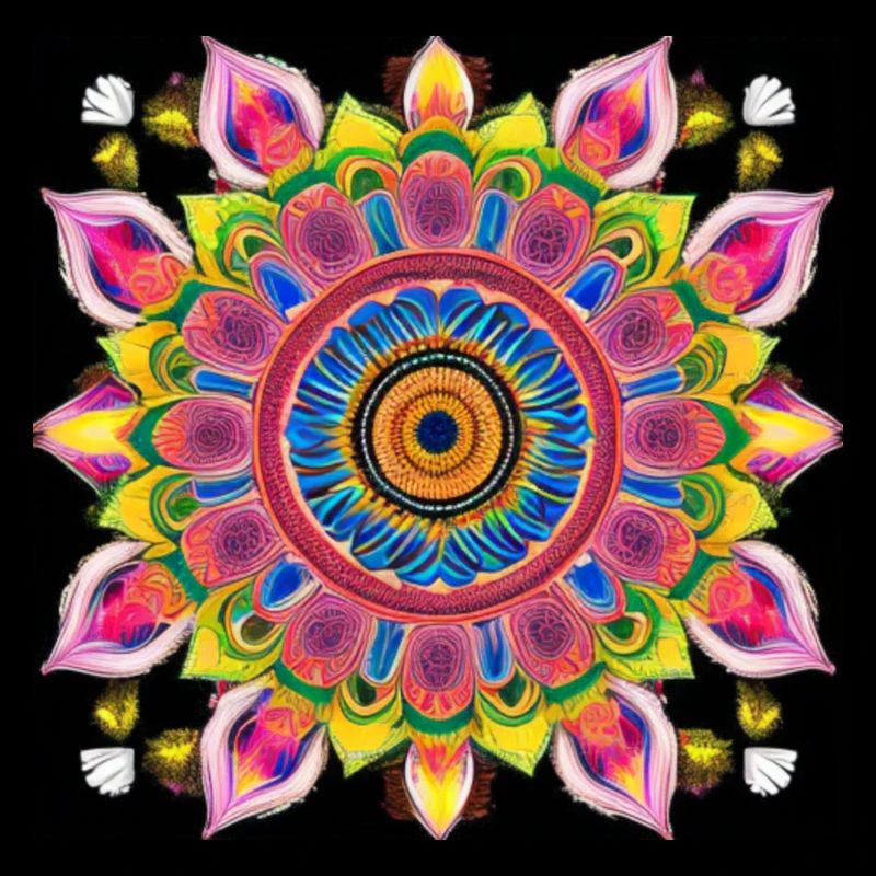 Botanical Mandala Ölgemälde