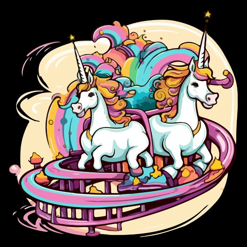 Unicorns at the amusement park