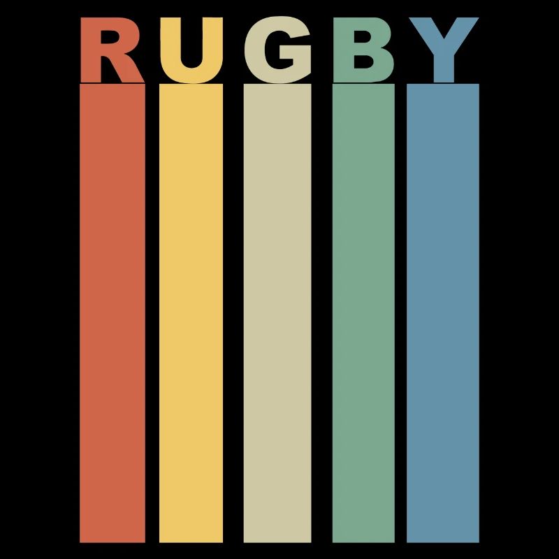 Retro rugby bande de couleurs verticales