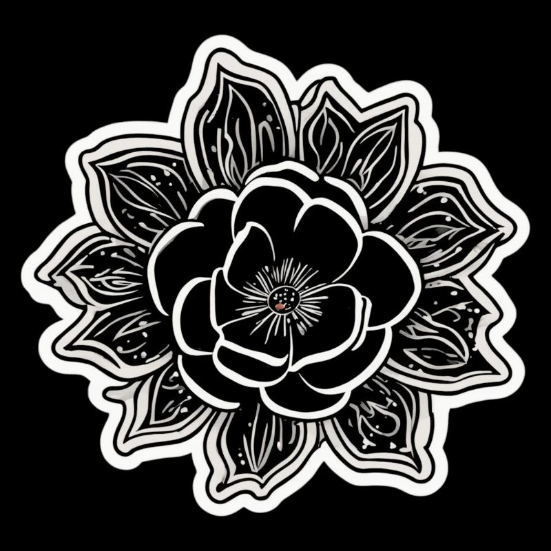 La beauté et le charme d’une fleur monochrome