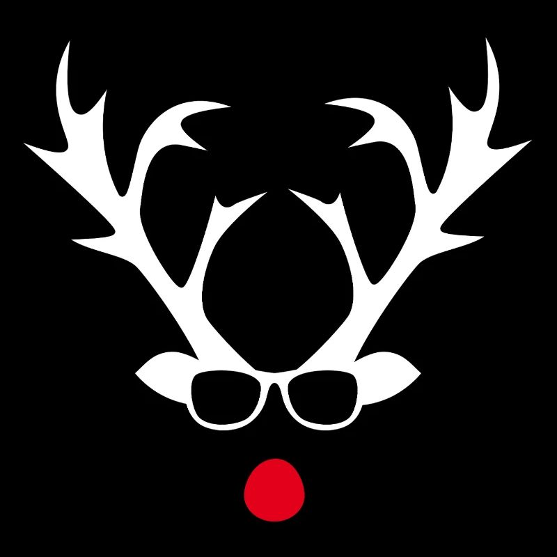 Silhouette de Rudolph avec lunettes