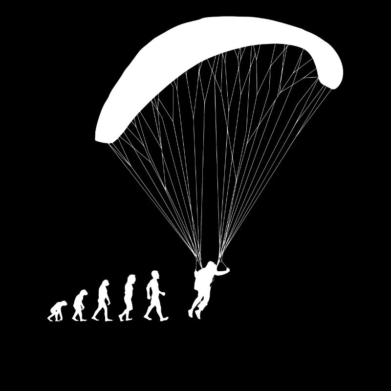 Evolution parachutiste shirt cadeau Sky