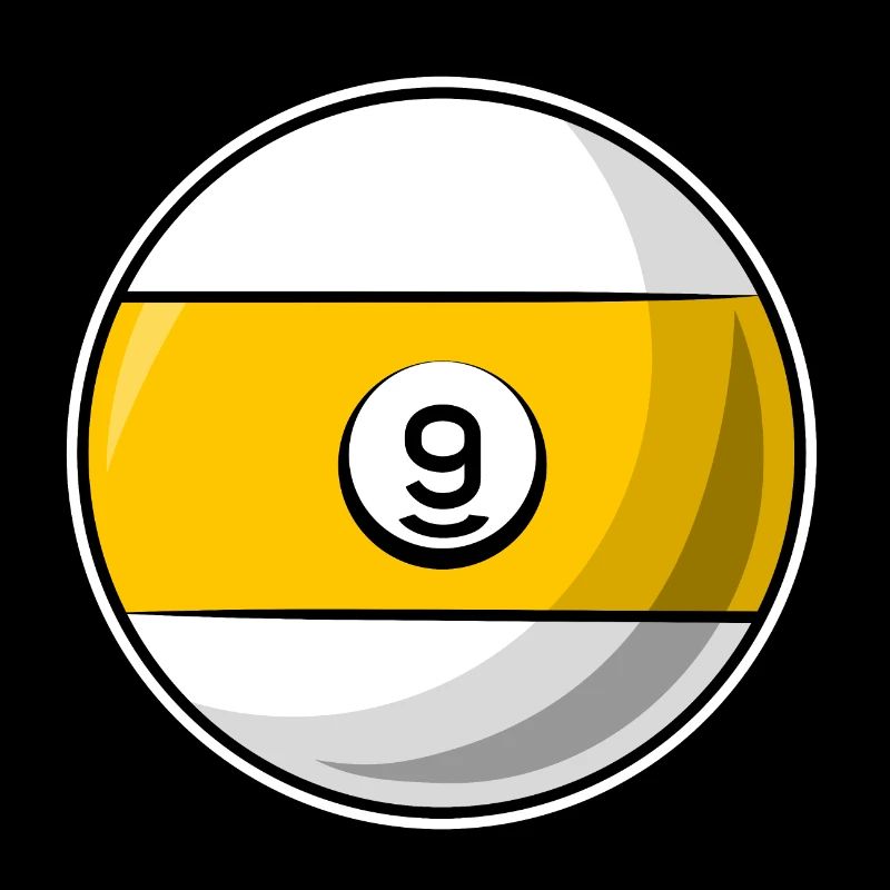 boule de billard 9 billard jaune neuf