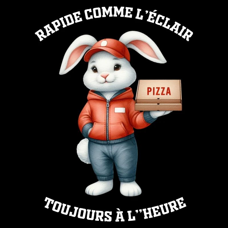 Rapide comme l'éclair - Métier Livreur -Lapin