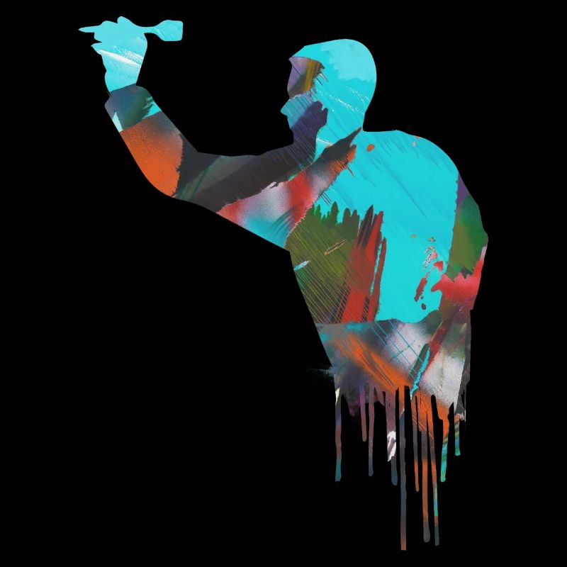 Fléchettes,Graffiti,Peinture,Joueur de fléchettes