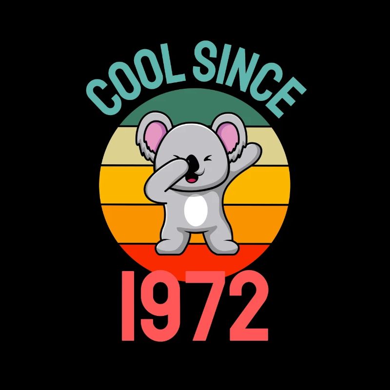 Cool seit 1972 Retro Dabbing Koala 50. Geburtstag
