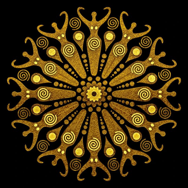 cercle de déesse de la fertilité or
