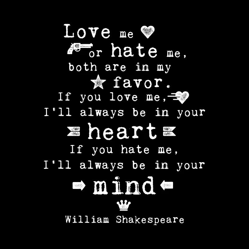 Shakespeare Love Me Or Hate Me