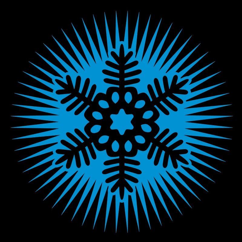 Blue cool snow star