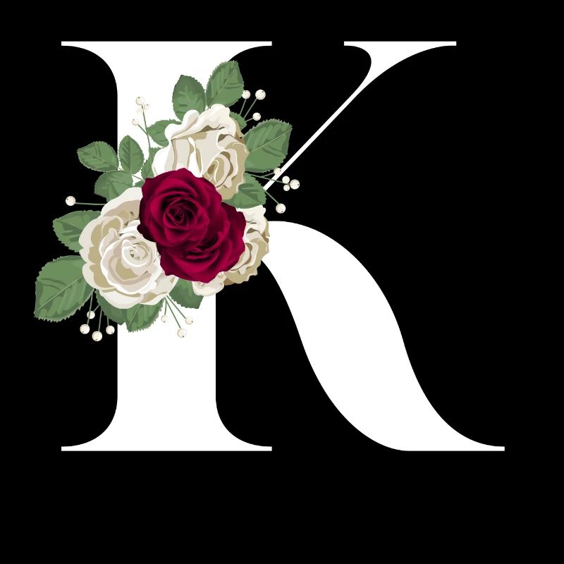 letter k flowered