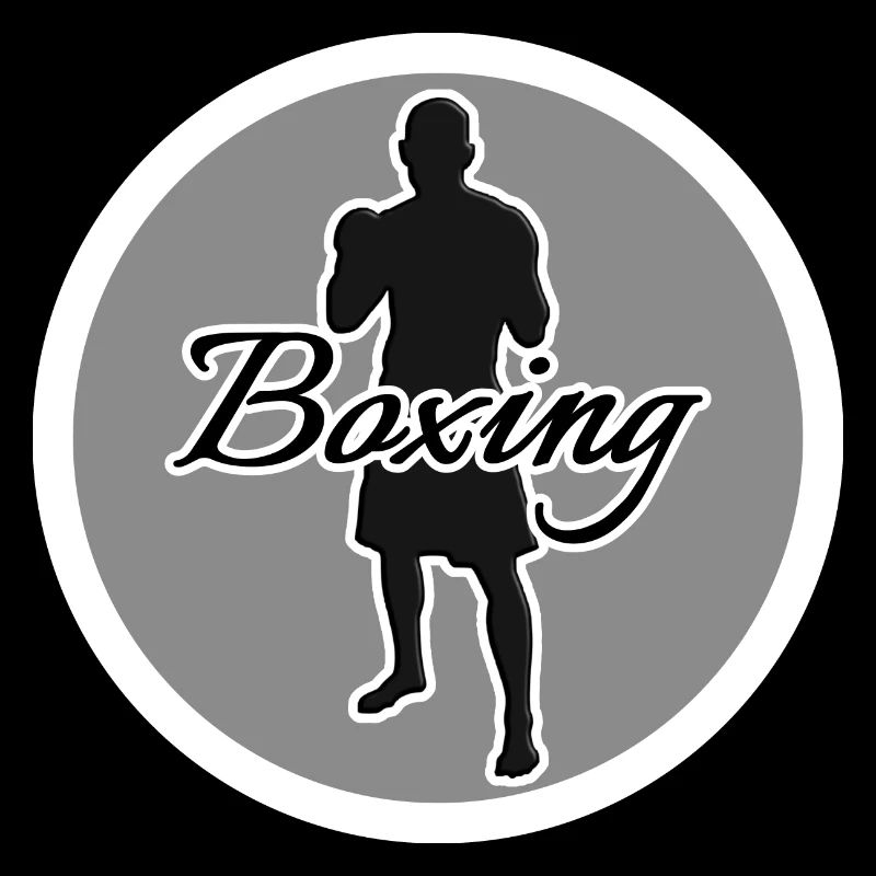 Sportlicher Boxer mit Boxhandschuhen
