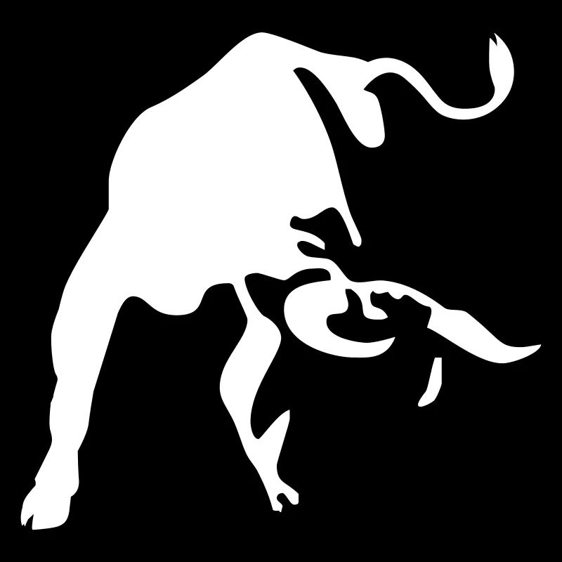 Art minimal de la silhouette de taureau