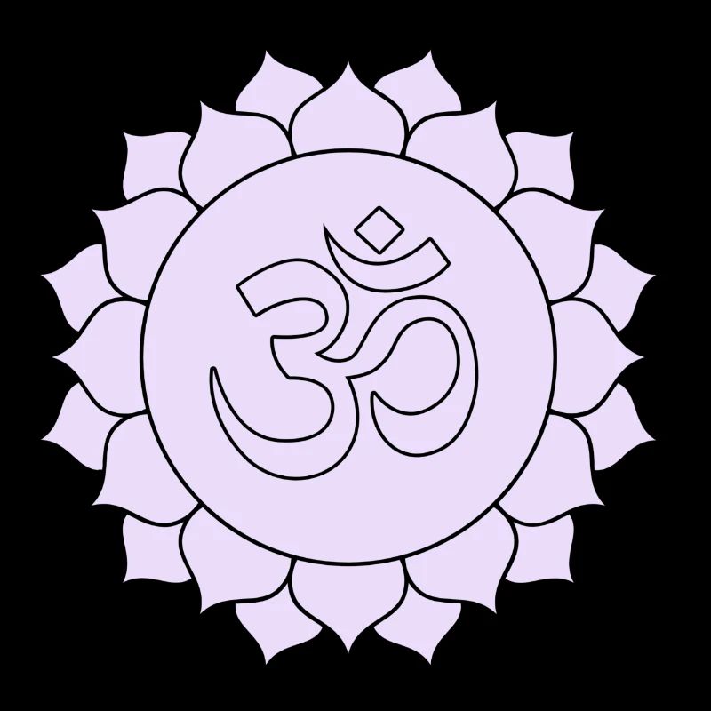 ohm sign lilac purple light
