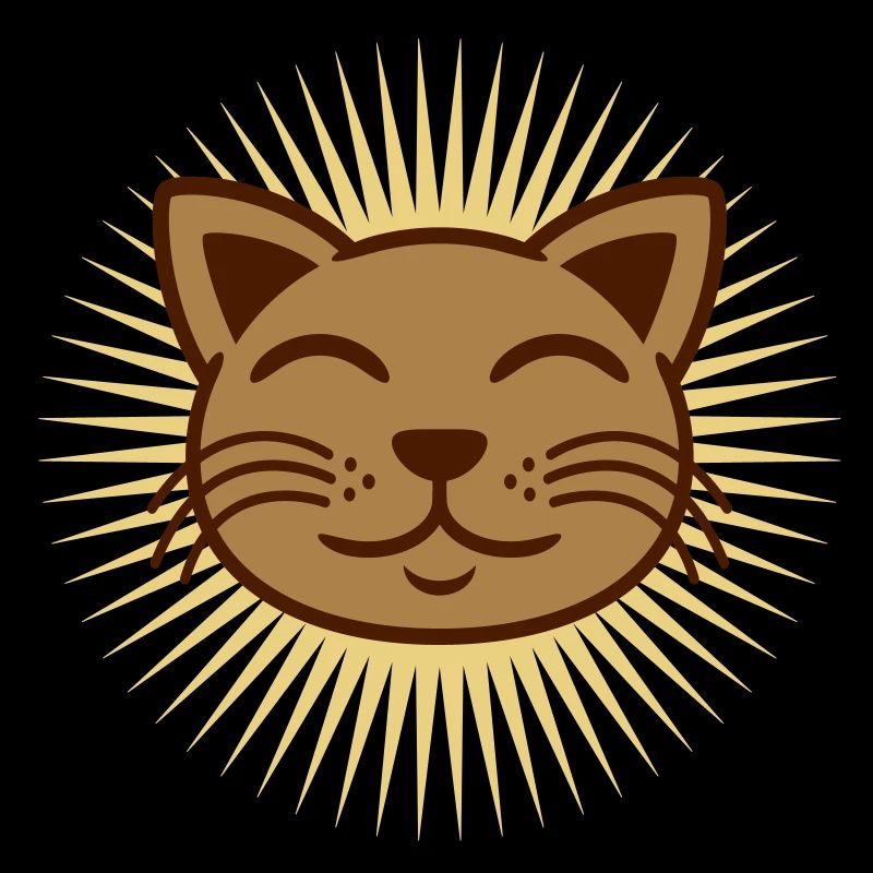 Radiant cat face happy