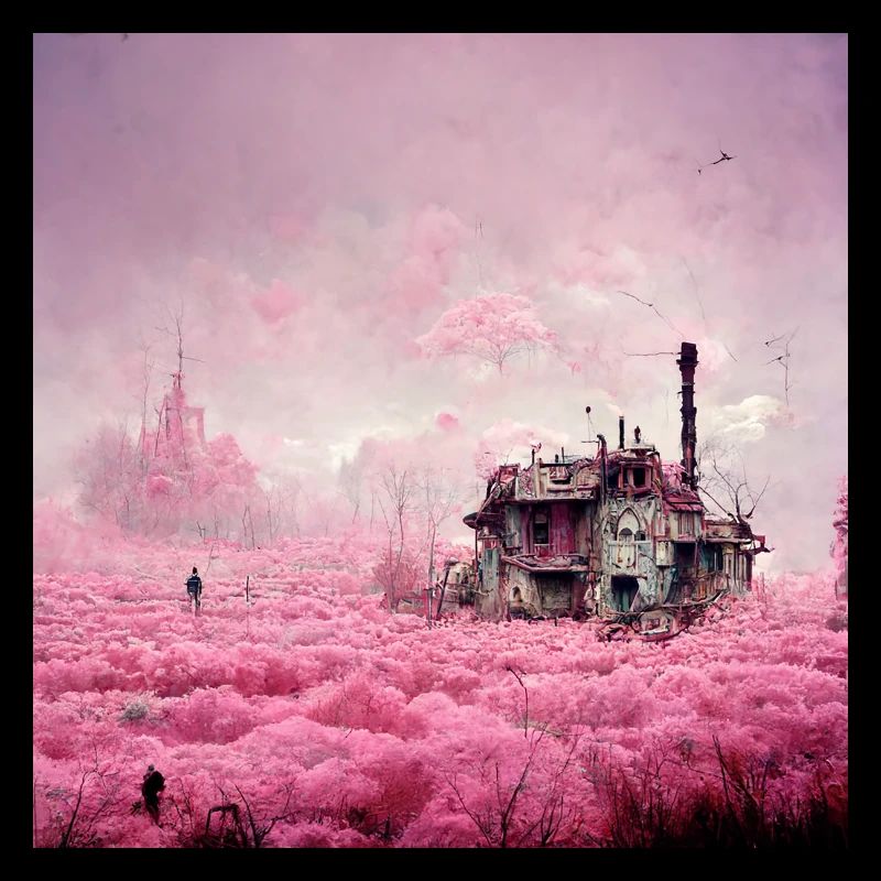 Postapokalyptisches rosa Wunderland