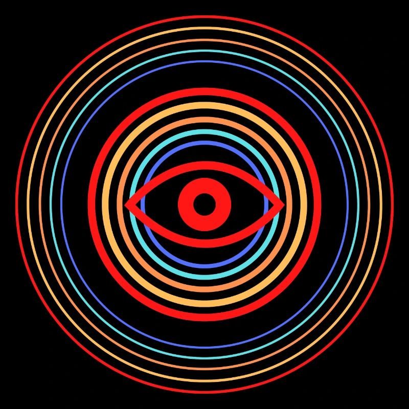 Œil Rouge dans Cercles