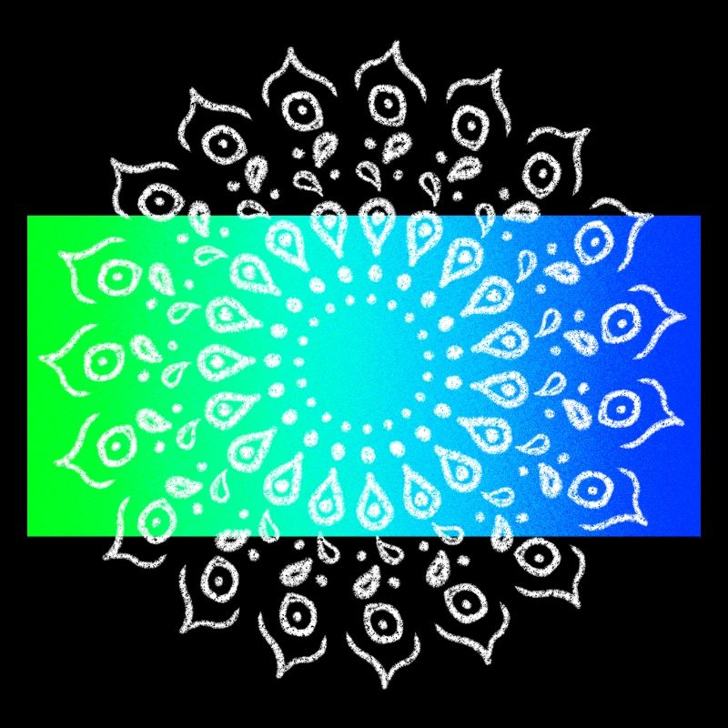 grünblaue Mandala