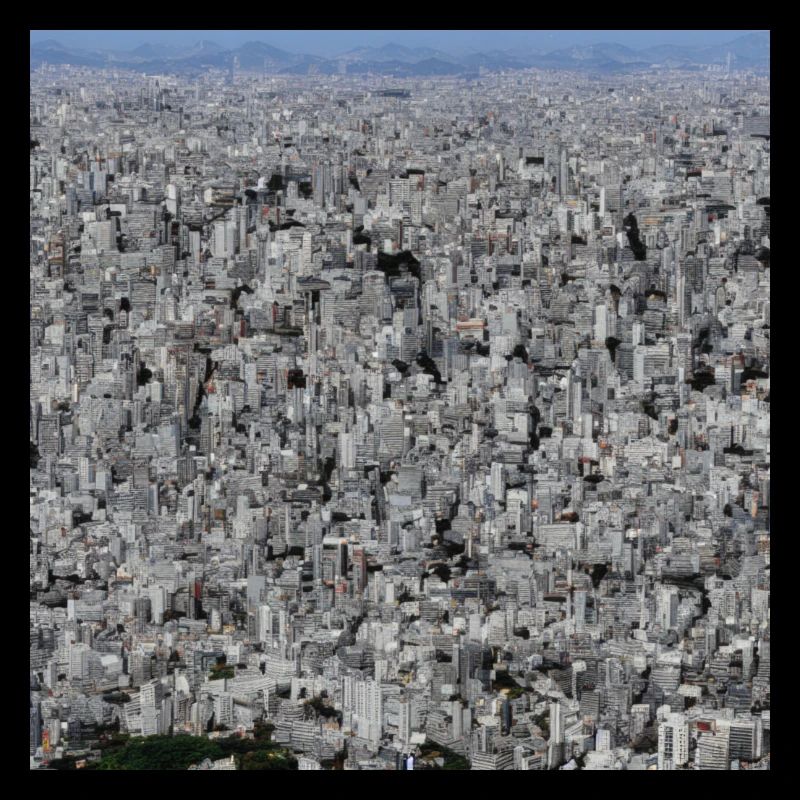 Japan retro city scape