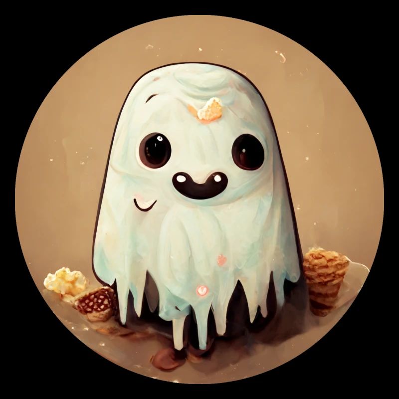 Fantôme mignon avec des bonbons