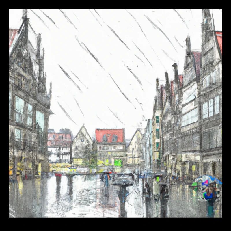 Rain at Münster's Prinzipalmarkt