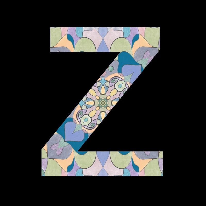 Lettre Z en mandala