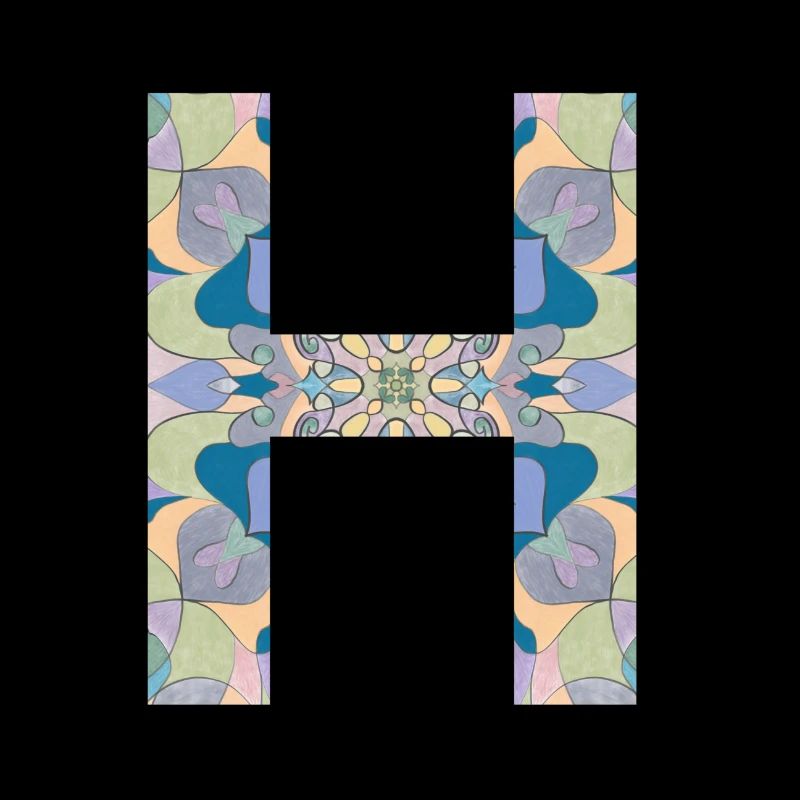 Lettre H en mandala
