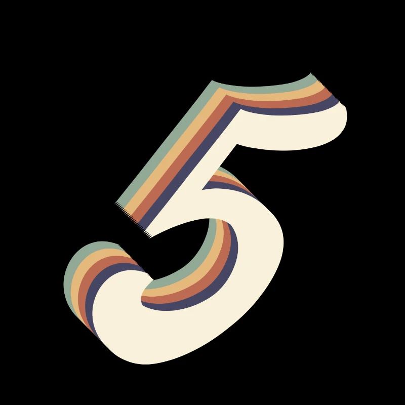 5e anniversaire vintage