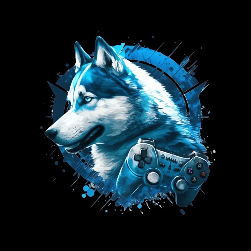Gaming Husky Blau