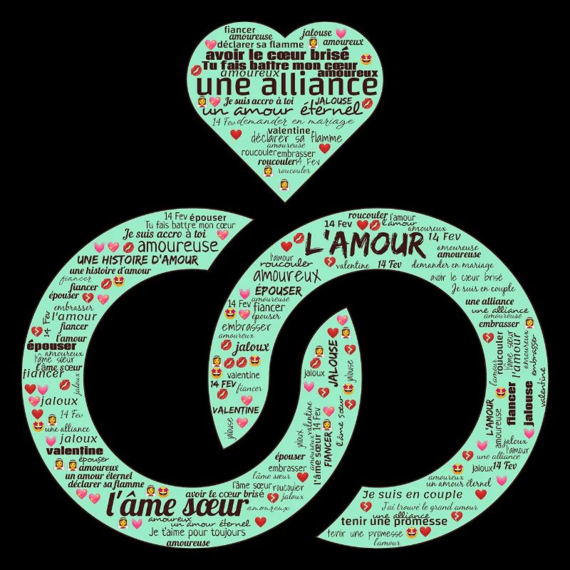Saint valentine WordArt typography