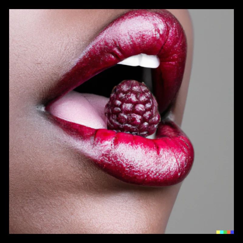 Mund einer Frau mit roten Lippen @ Markus