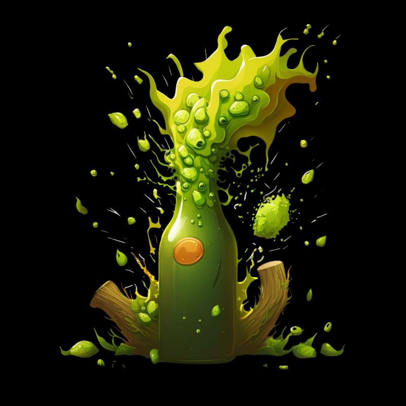 Hopfen explosion in der Bier Flasche
