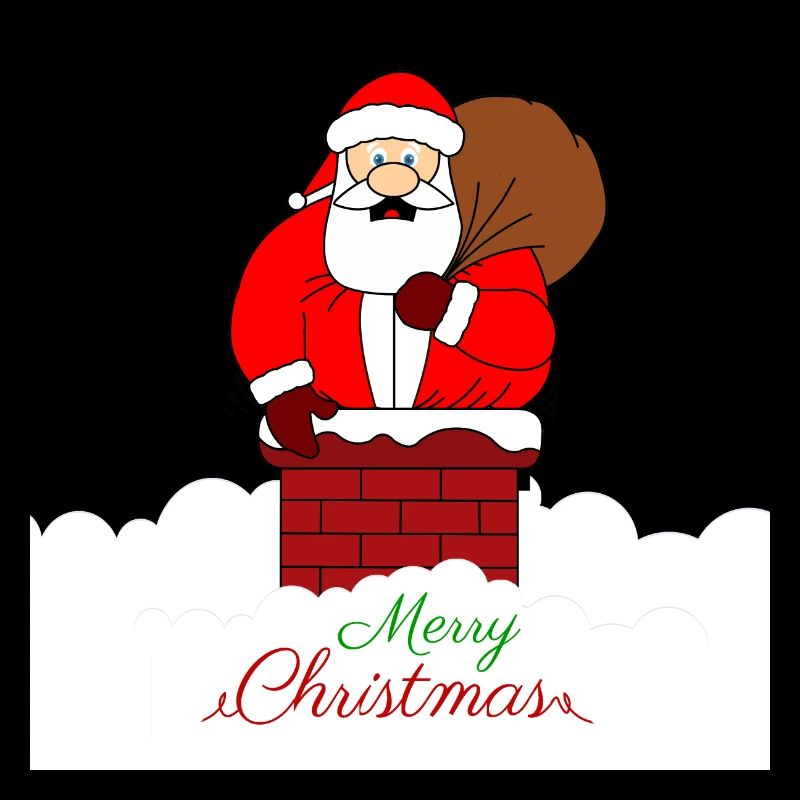 Frohe Weihnachten steckte fest, fetter Weihnachtsmann