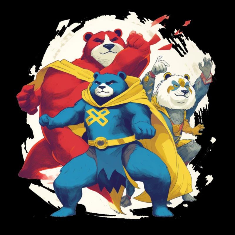 Superhelden-Tiere in Aktion