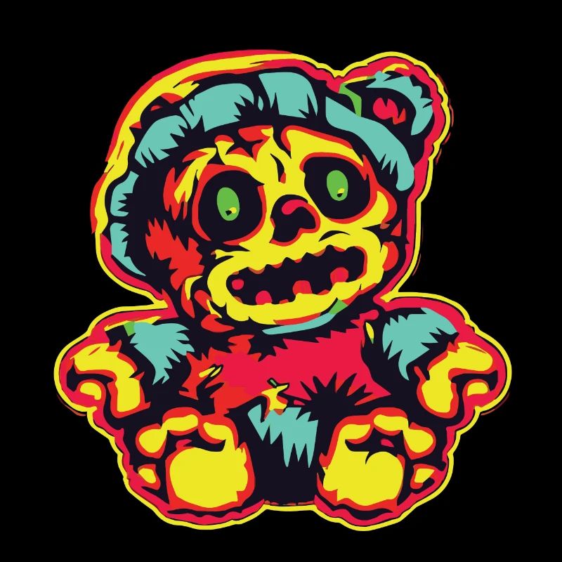 Horror Scary Bear Halloween Zombie Bear