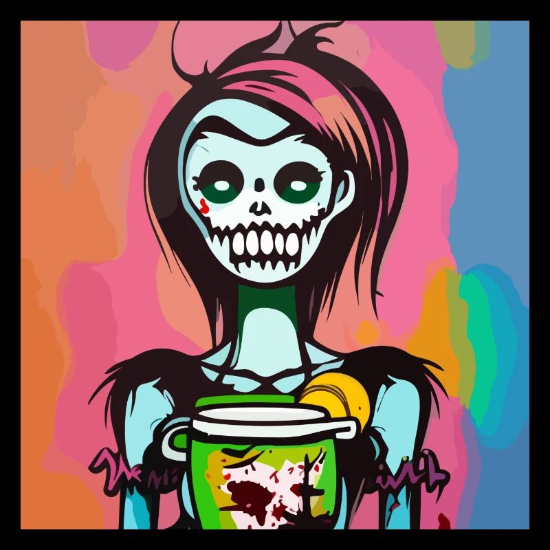 Zombie-Girl mit Kaffee - Deadbucks
