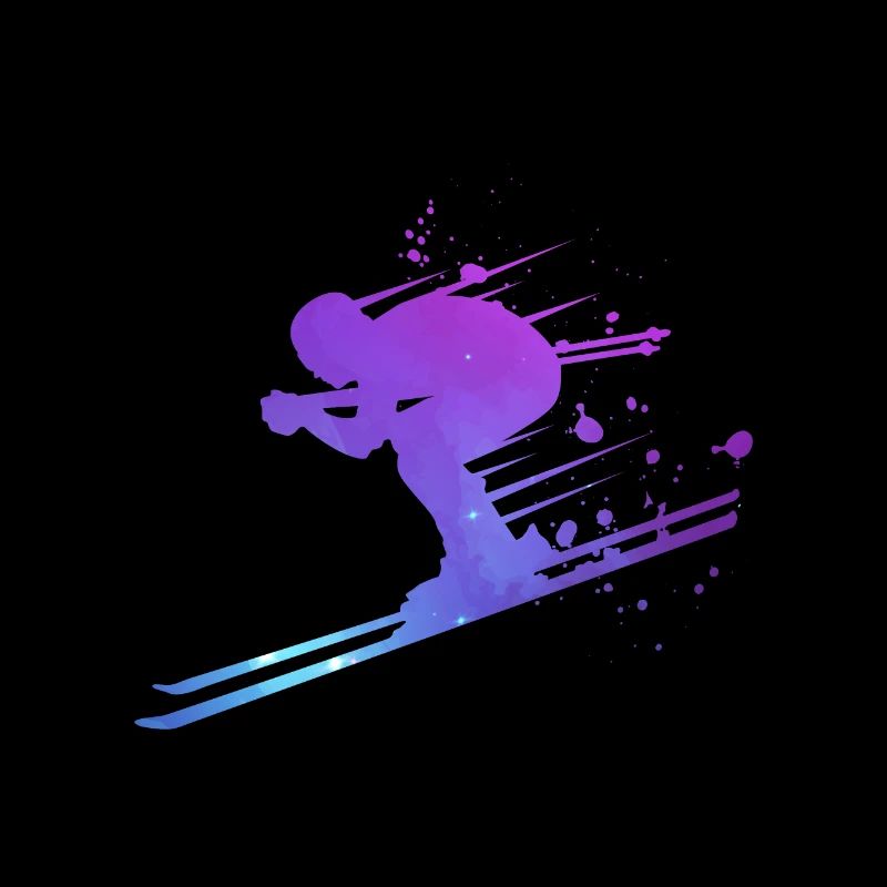 Alpine Skiing Skier Racer Double Exposure