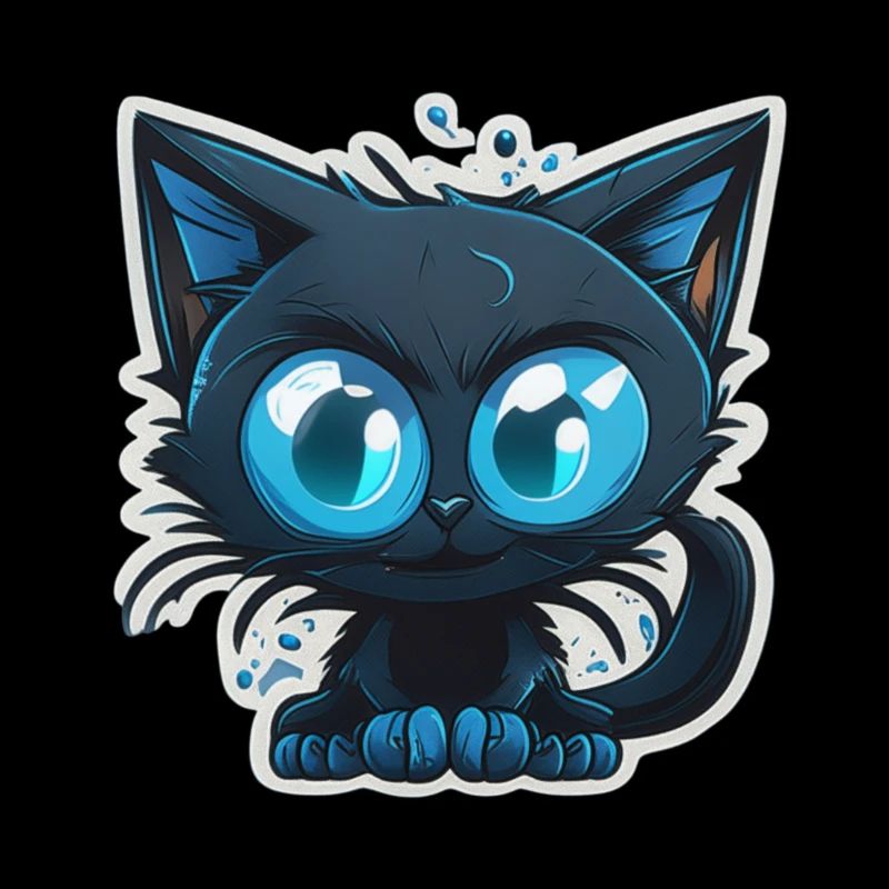 Chat aux yeux bleus