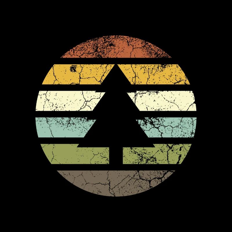 Retro pine tree