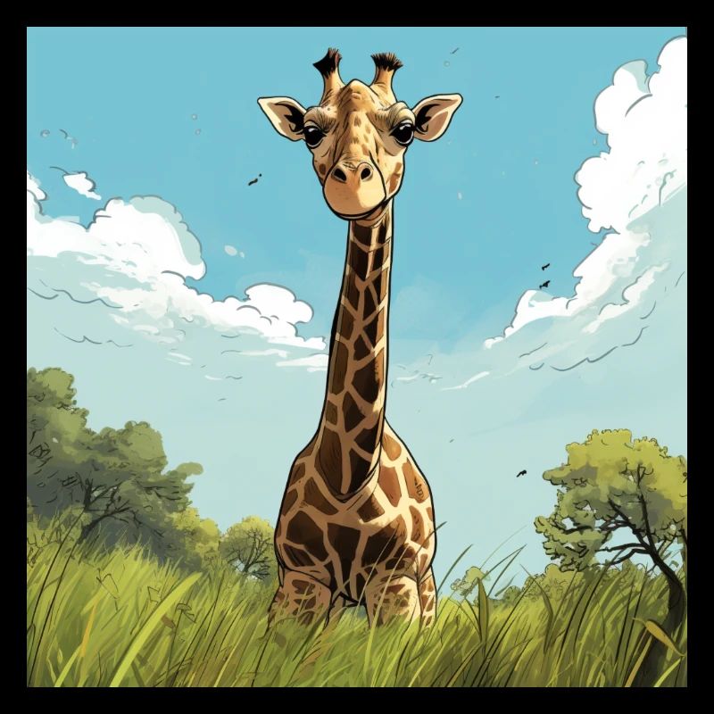 Happy Giraffe comic style