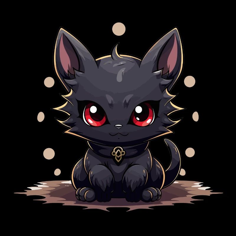 Mystische Schwarze Katze