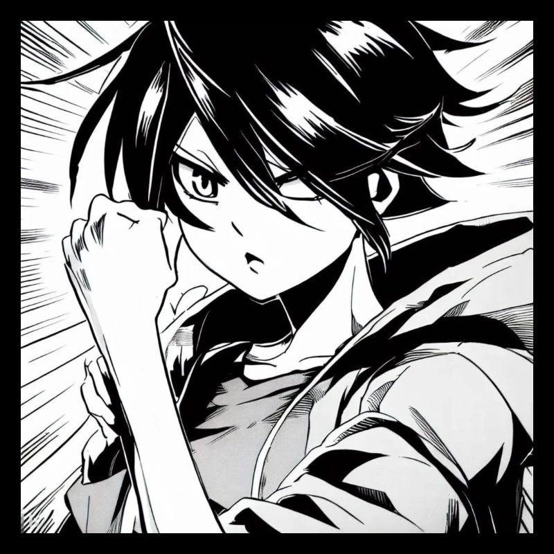 Manga Schwarz weiss