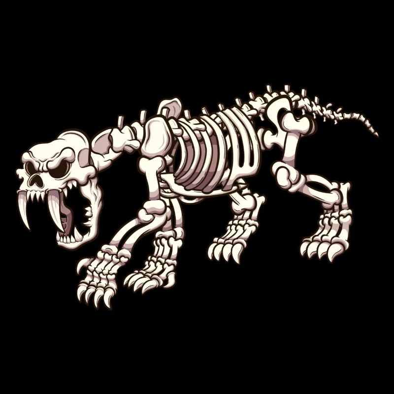 Säbelzahn-Tiger-Skelett