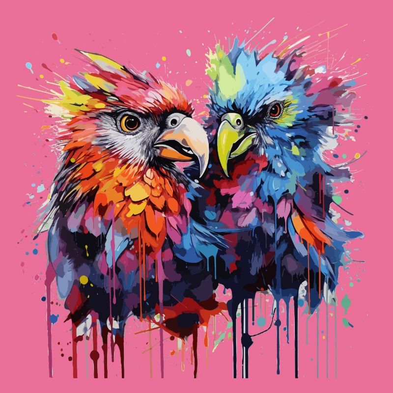 bunte Vögel