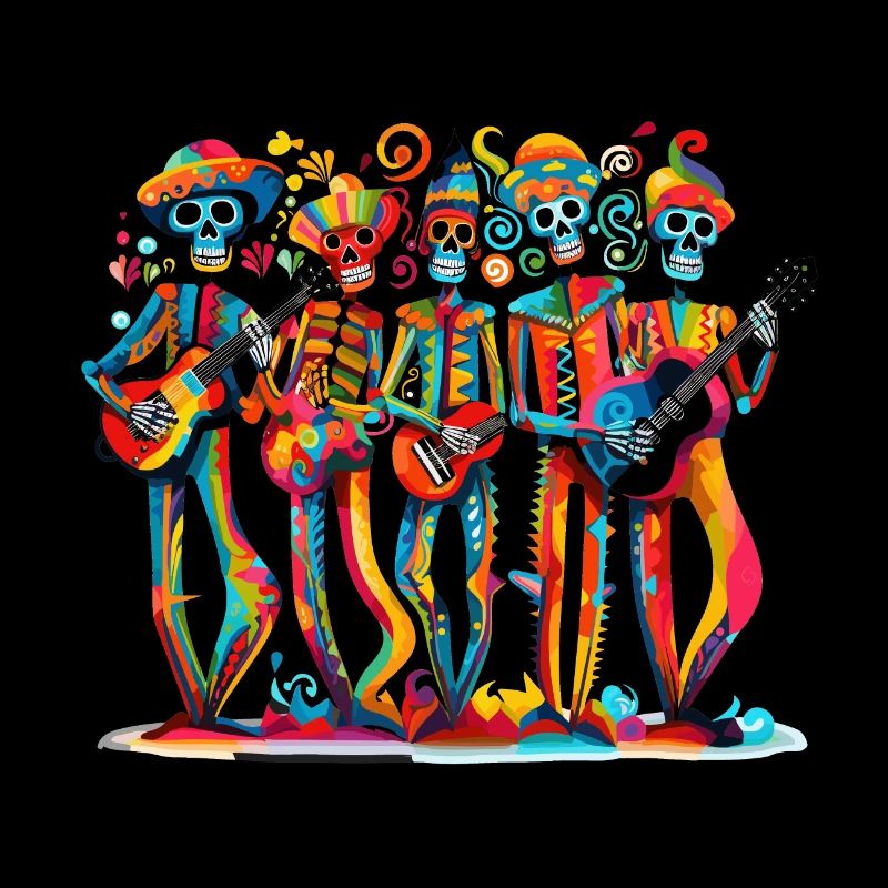 die bunte Skellet-Band