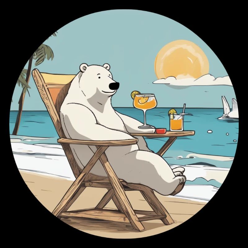Eisbär im Urlaub